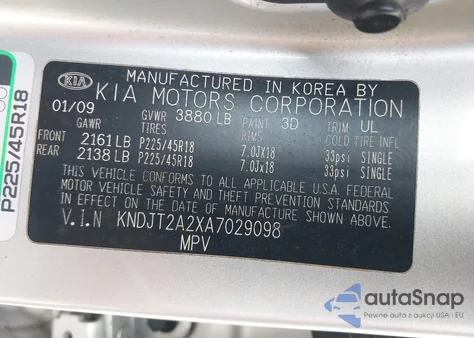 2010 Kia Soul Sport from USA, damaged, VIN KNDJT2A2XA7029098